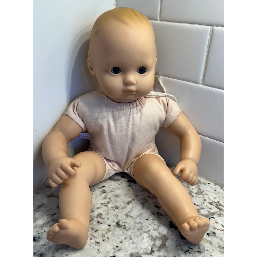 American‎ Girl Bitty Baby Doll Blue Sleep Eyes Molded Hair Pink Body 2850SJ